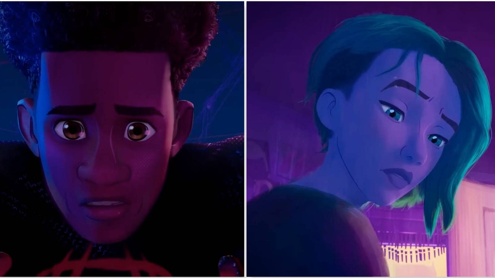 Miles and Gwen in Spider-Man Across the Spider-Verse