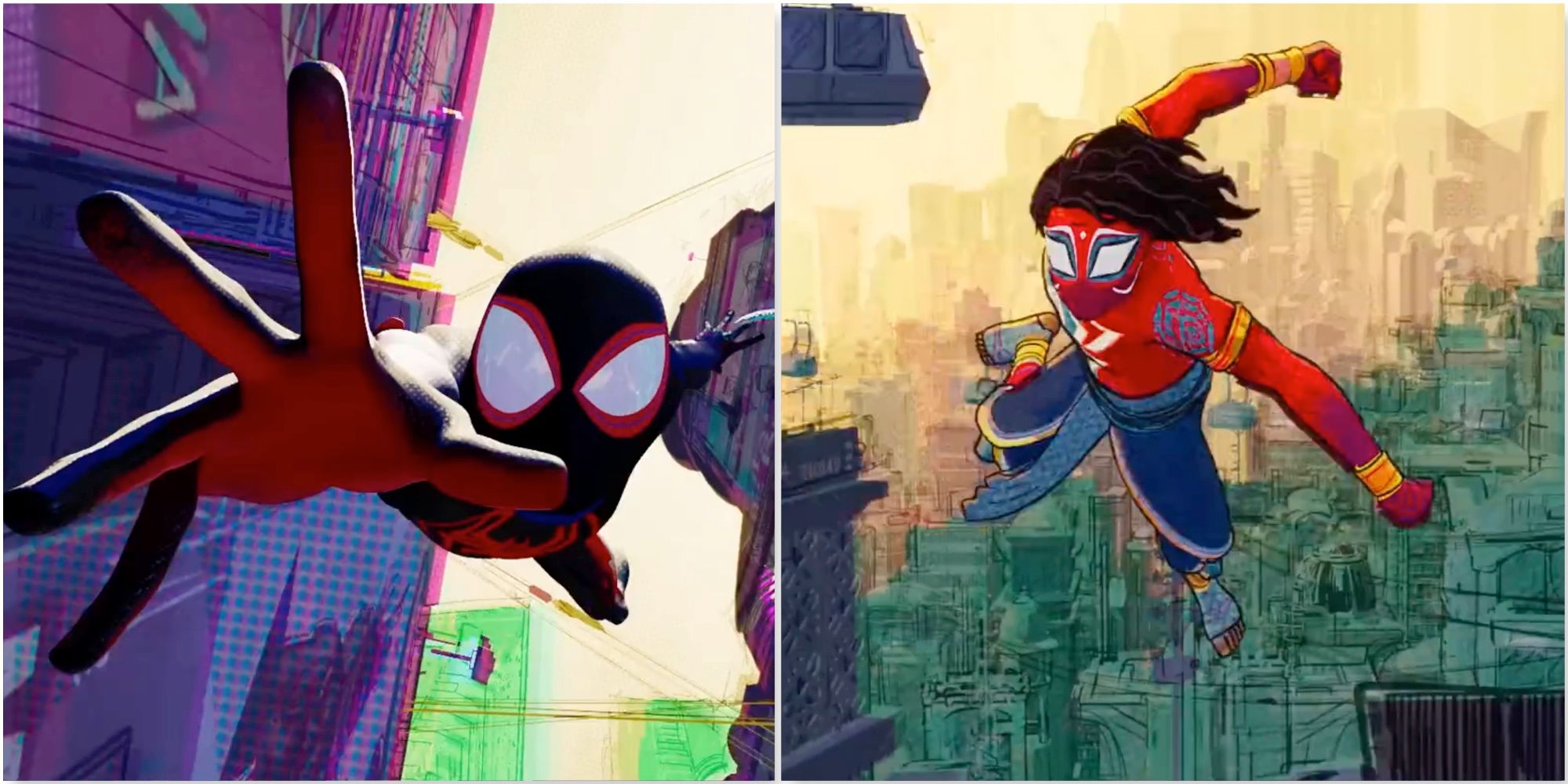 Miles and Pavitr in Spider-Man Across the Spider-Verse