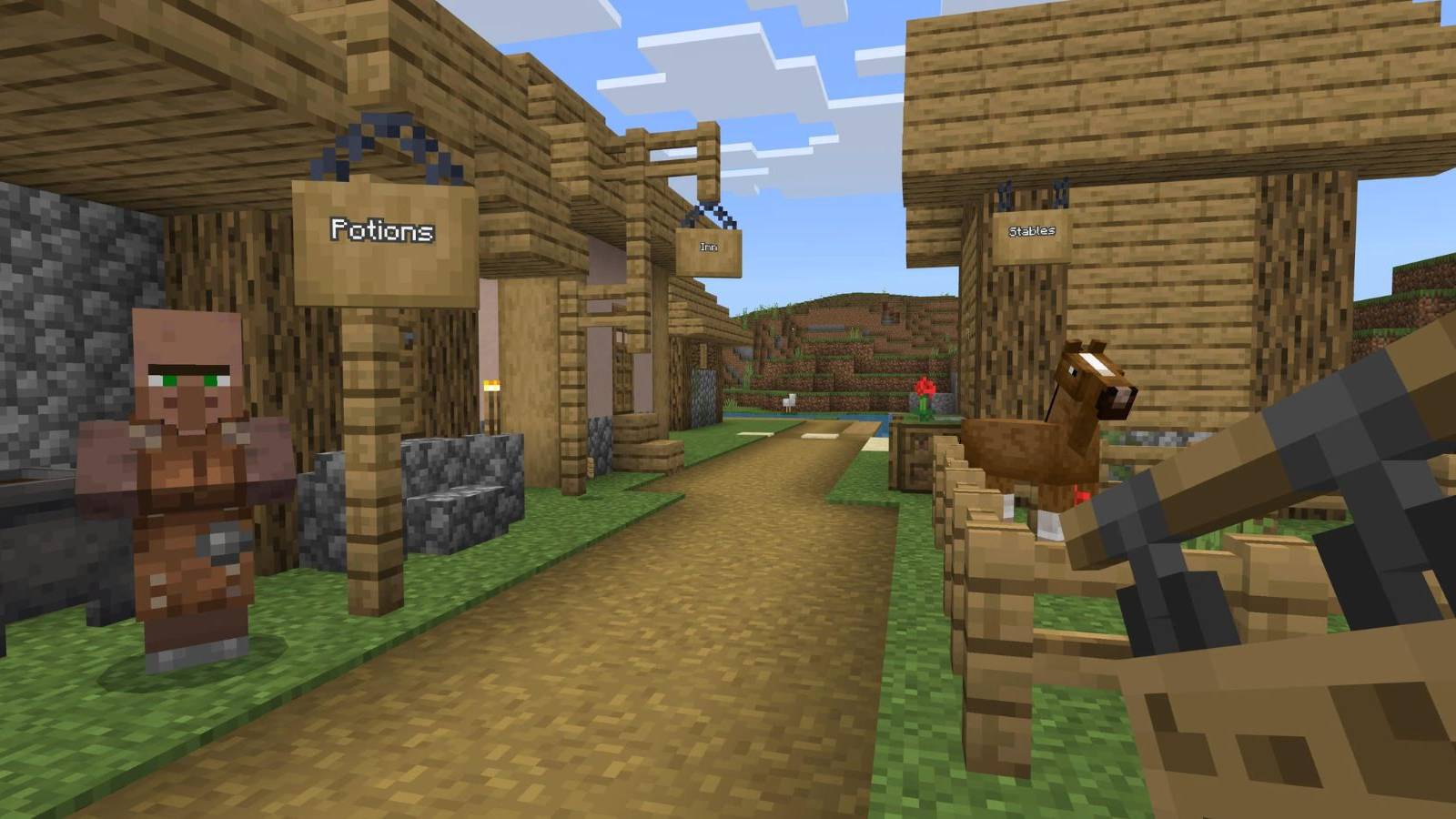 A village in Minecraft