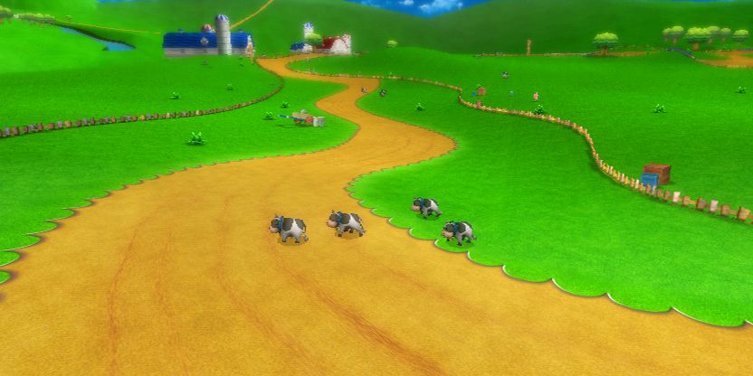 Mario kart Wii Moo Moo Meadows