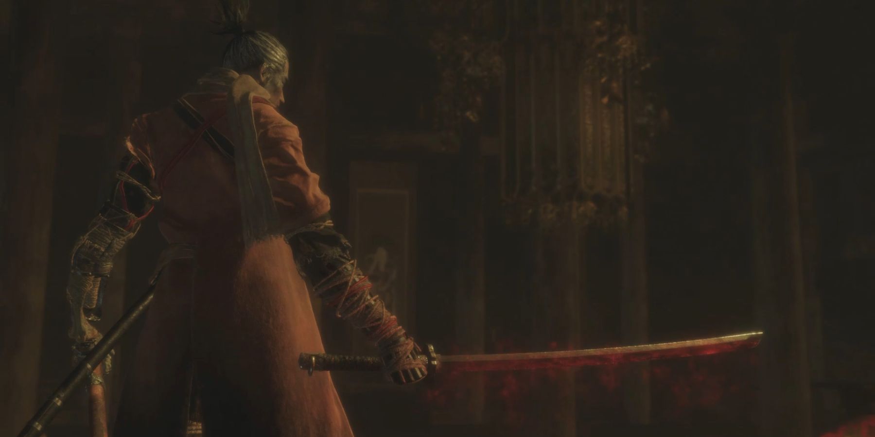 Sekiro unsheathing the Mortal Blade