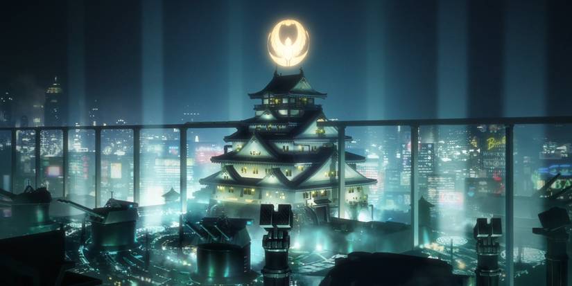 Akudama Drive world at night