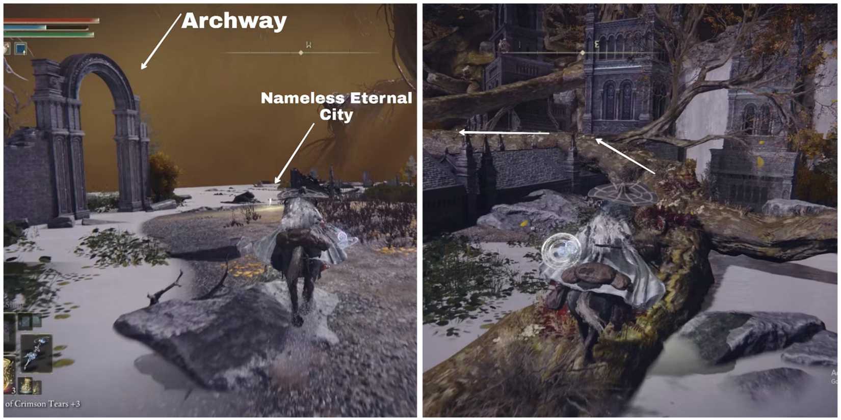 nameless eternal city site of lost grace location in elden ring