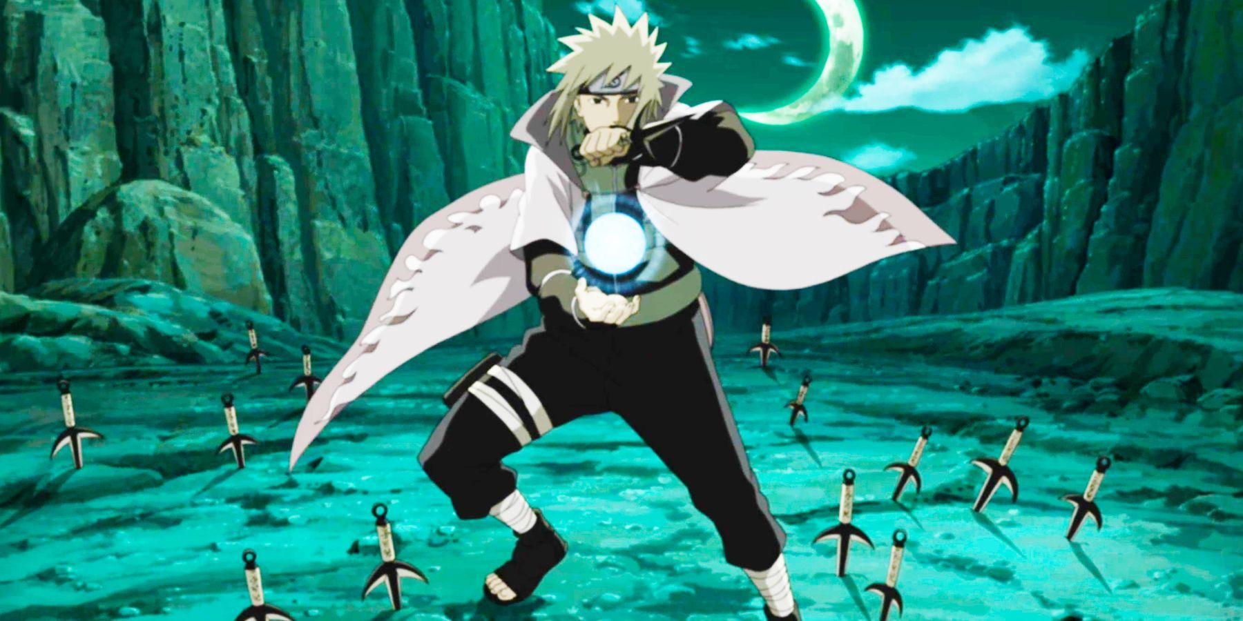 Naruto Minato Namikaze Rasengan Jutsu del Dios del Trueno Volador