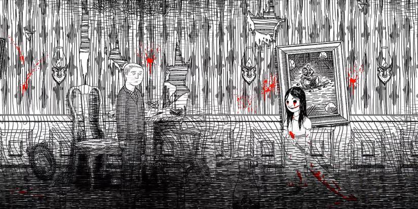 Neverending Nightmares monster in front of player