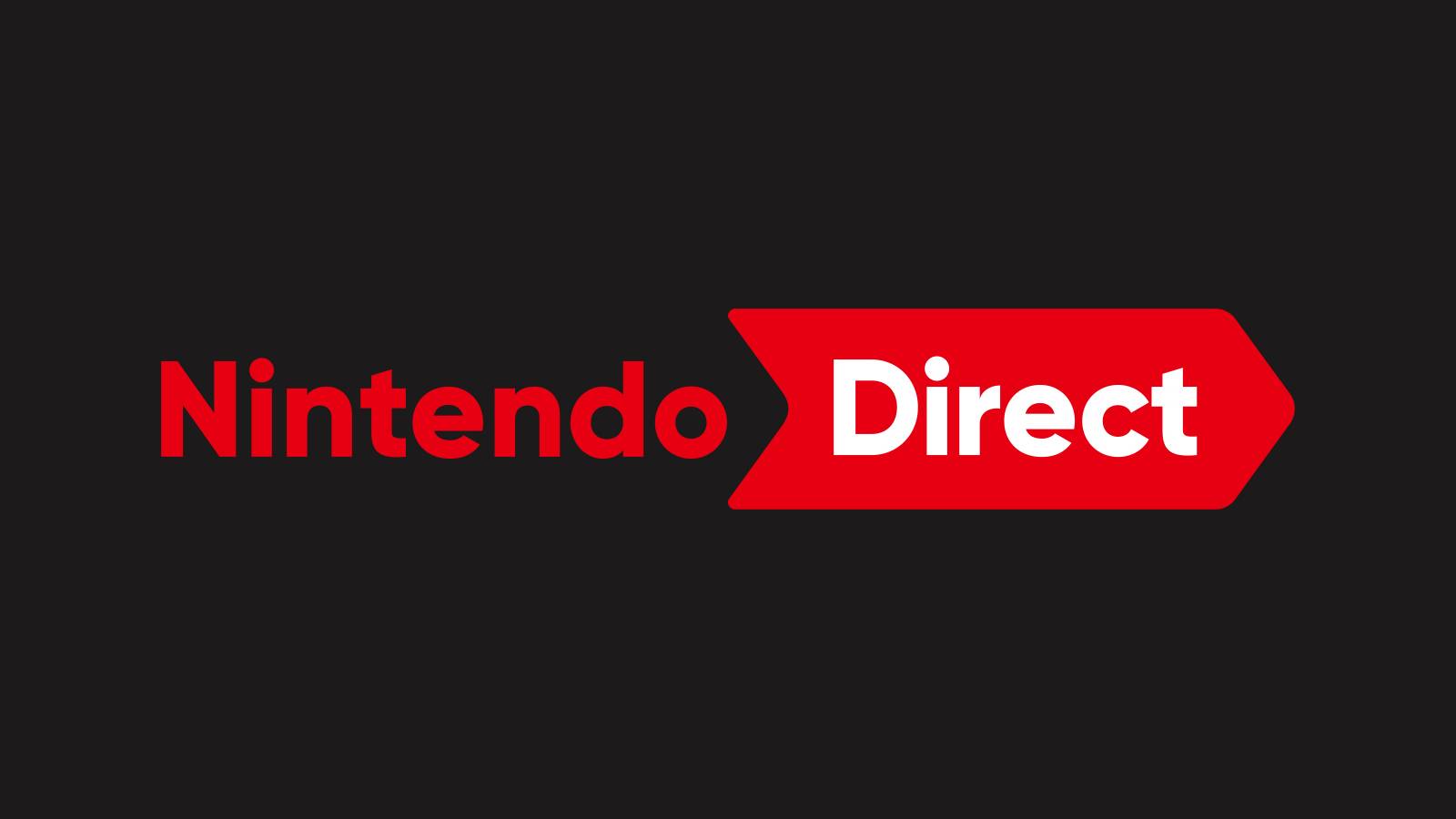 Nintendo Direct logo on Eerie Black background