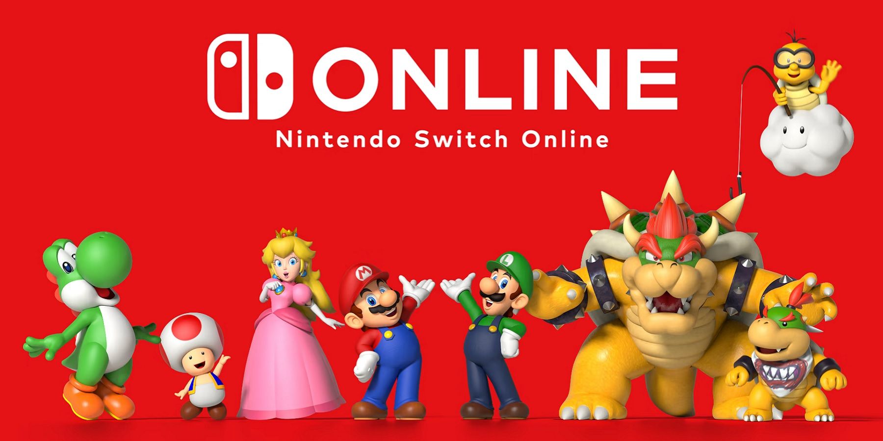 nintendo switch online logo and characters