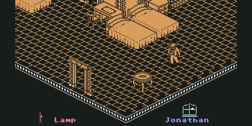 Screenshot of the dated gameplay as Johnathan explores a room. 