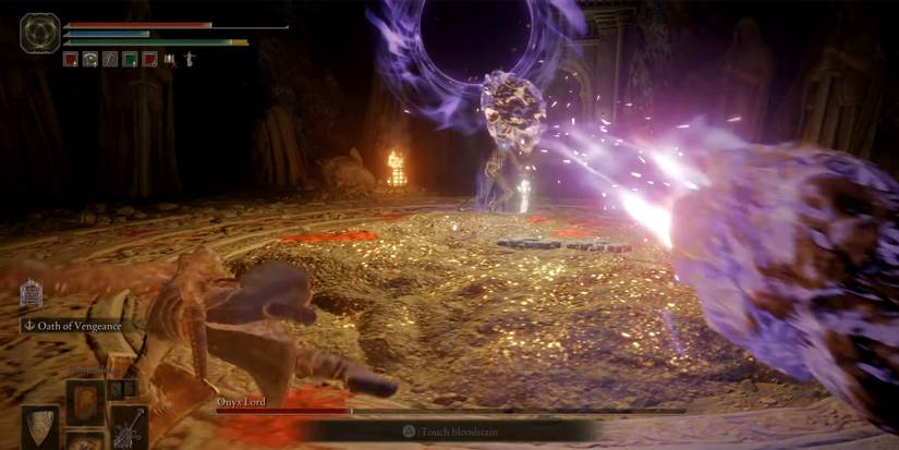 onyx lord sending multiple meteorites in elden ring