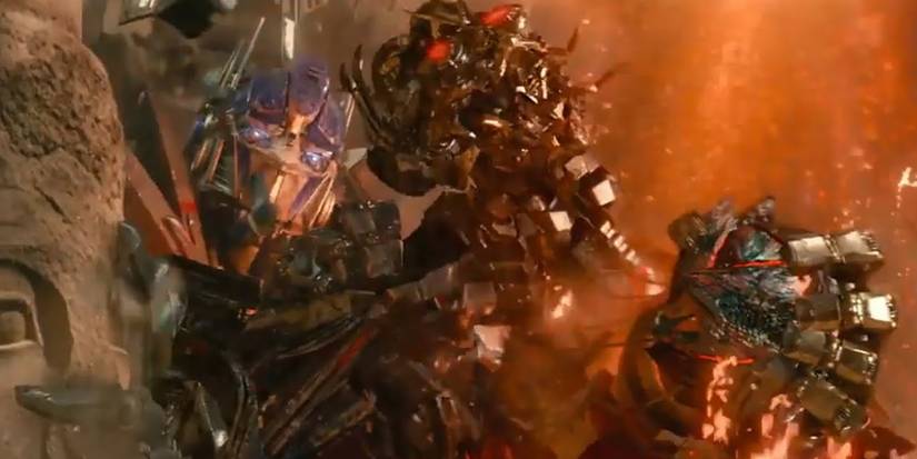 Optimus Prime killing the fallen