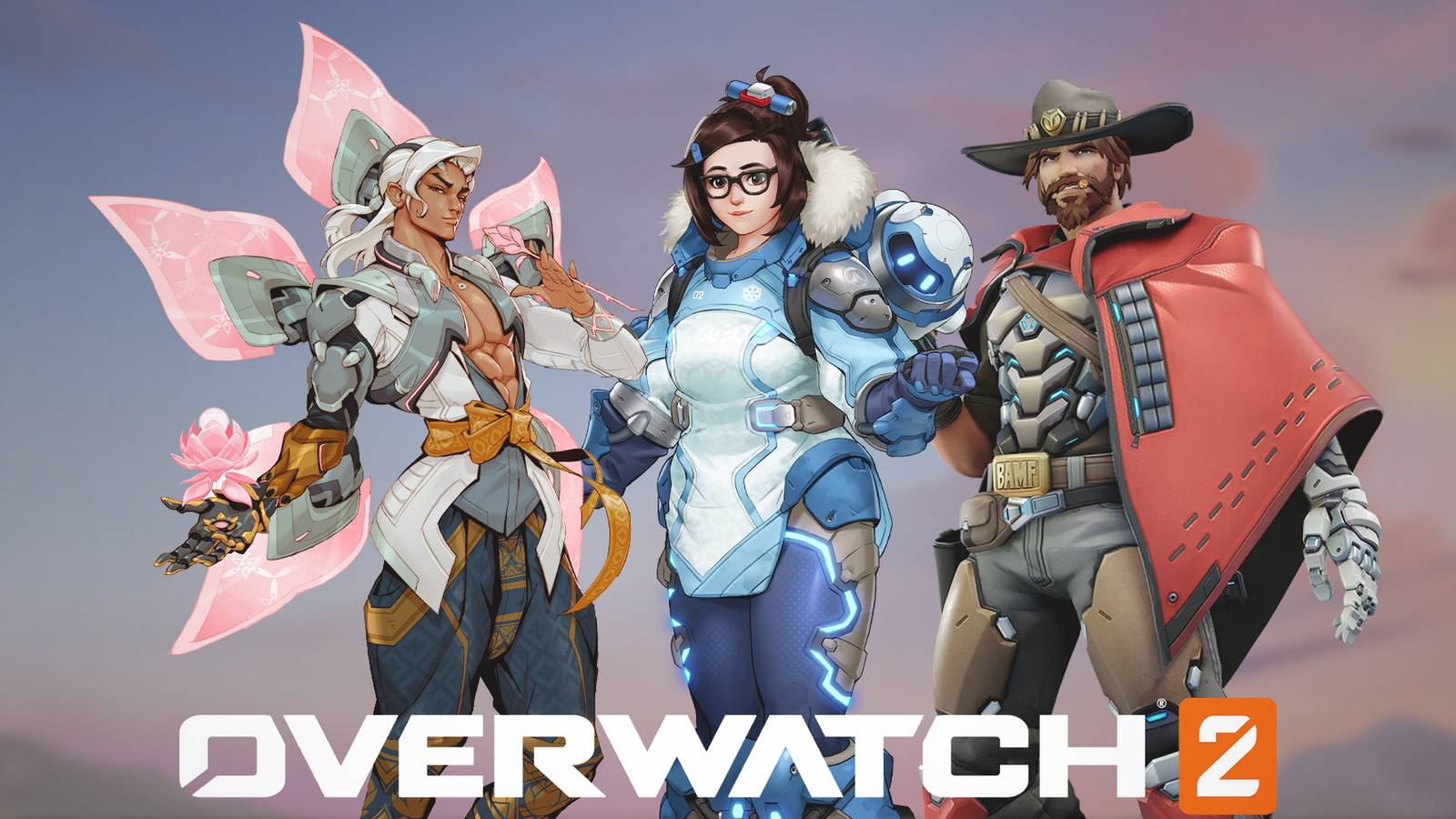 Overwatch 2 Lifeweaver Mei Cassidy dusk outro sky logo