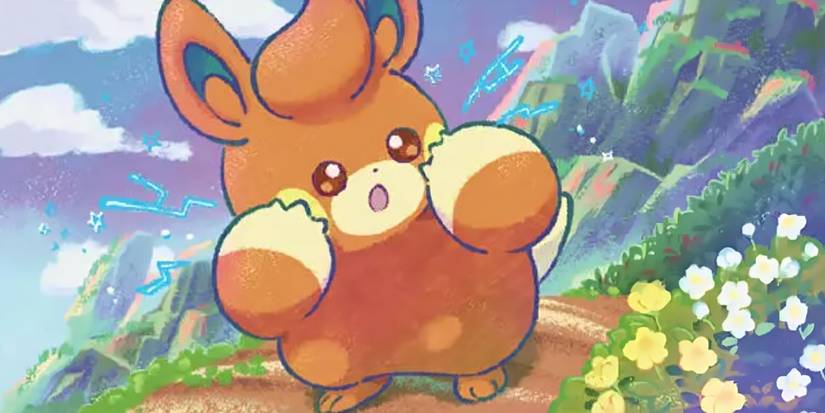 Pawmi admiring flowers excitedly