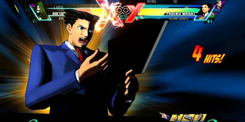 Phoenix Wright unleashing his Level 3 Super