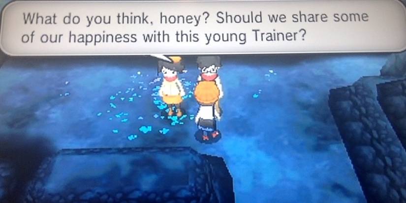 Pokemon X and Y Honeymooners Couple Talking To The Player
