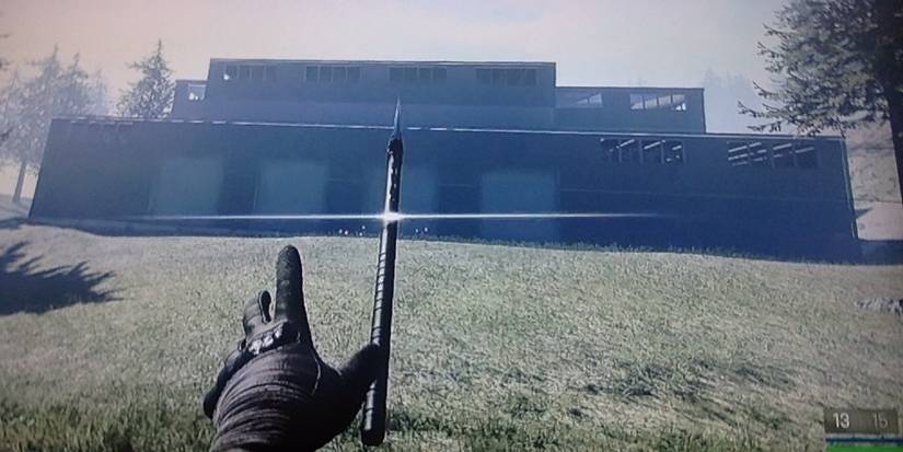 Player Throwing A Tomahawk At A Wall In Trepang 2