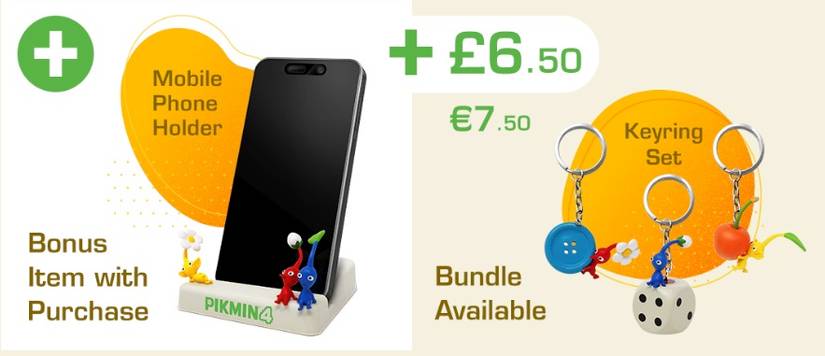 pikmin 4 phone holder and keyring set