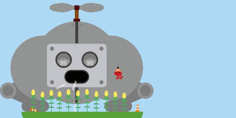 Pikuniku Giant Robot of The Valley blue background 