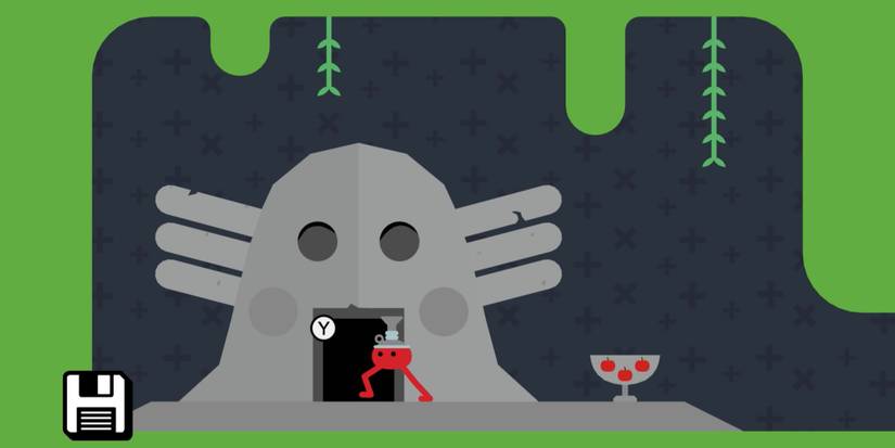 Pikuniku Temple underground with save button