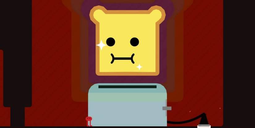 Pikuniku Toast King red background awkward face