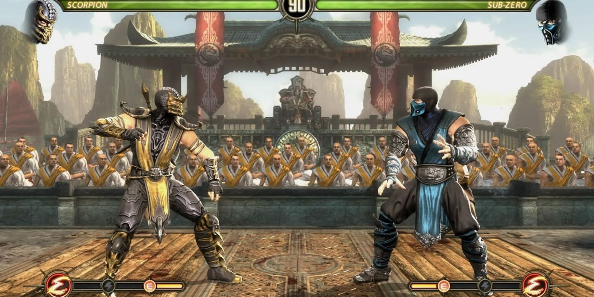 Playing a match in Mortal Kombat (2011)