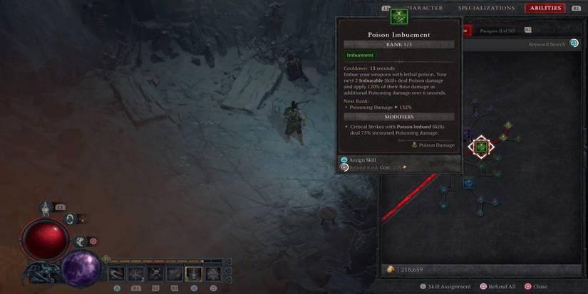 Poison imbuement Rogue skill in Diablo 4