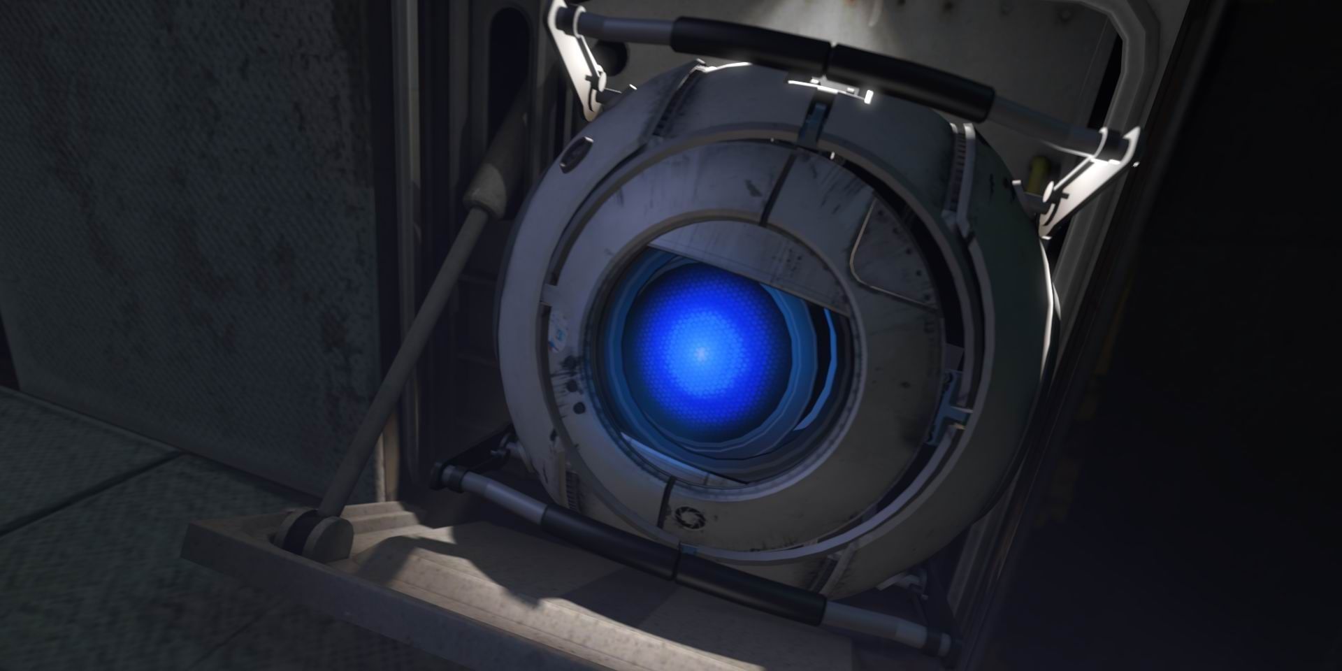 Wheatley placed in a module in Portal 2