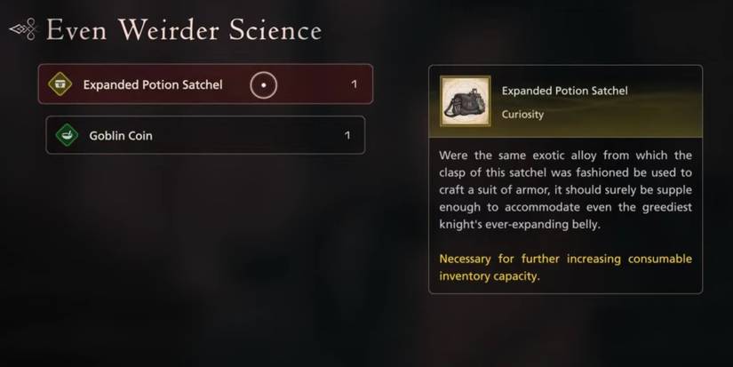 The Expanded Potion Satchel in Final Fantasy 16