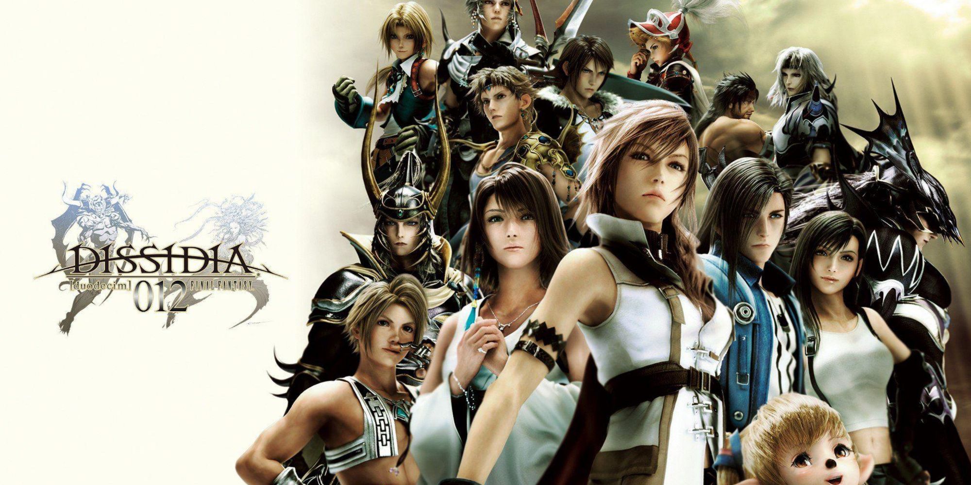 Promo art featuring characters in Dissidia 012 Final Fantasy