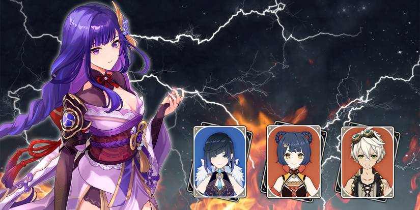 raiden shogun-yelan-xiangling-and bennett overloaded team in genshin impact