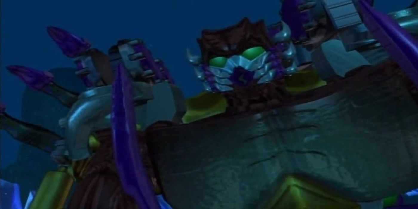 Rampage Facing Depthcharge Underwater in Beast Wars