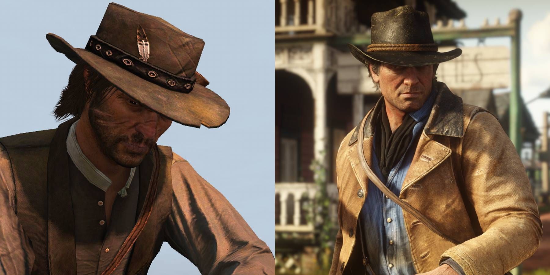 John Marston and Arthur Morgan from the Red Dead Redemption games
