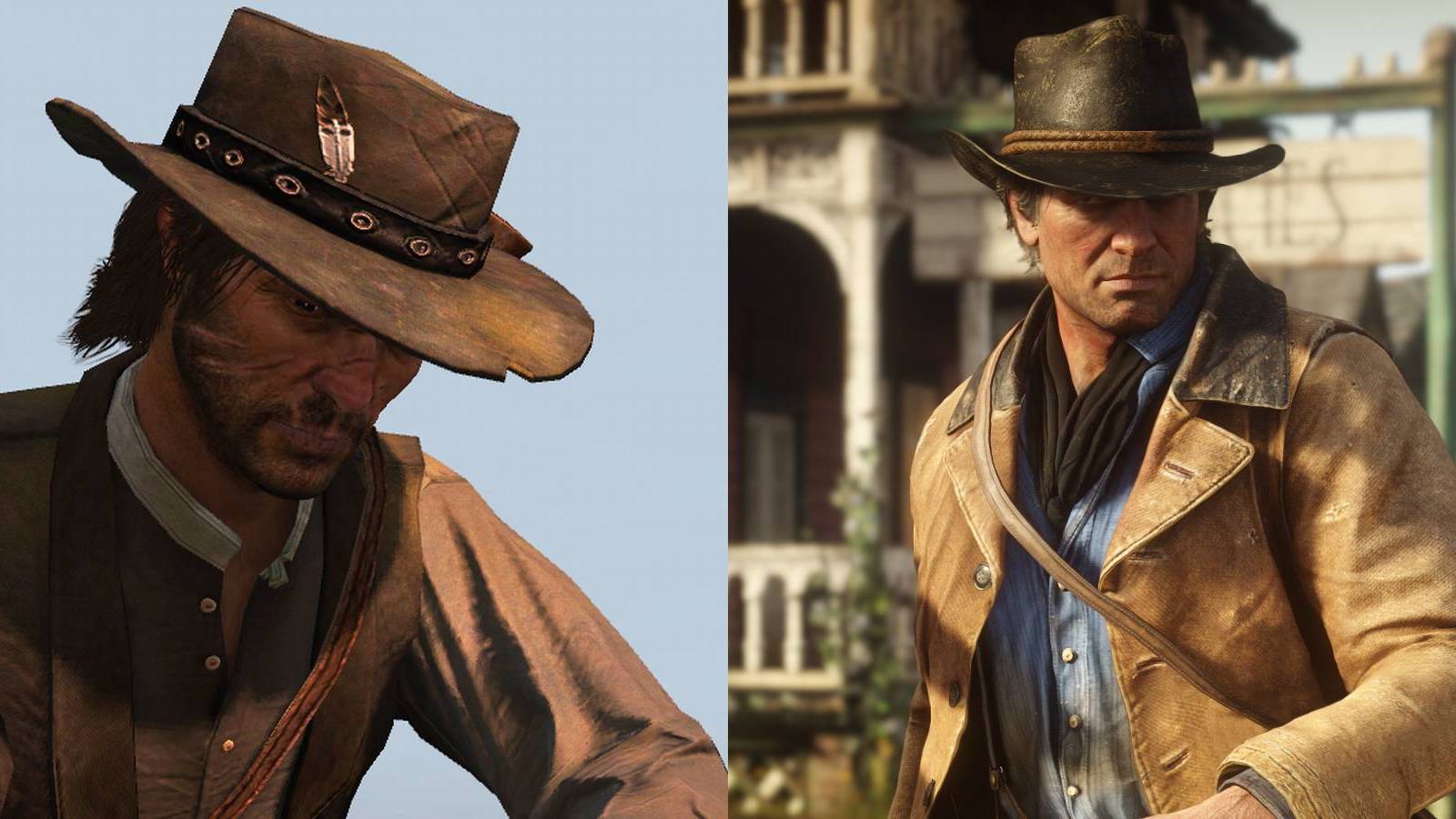 John Marston and Arthur Morgan from the Red Dead Redemption games