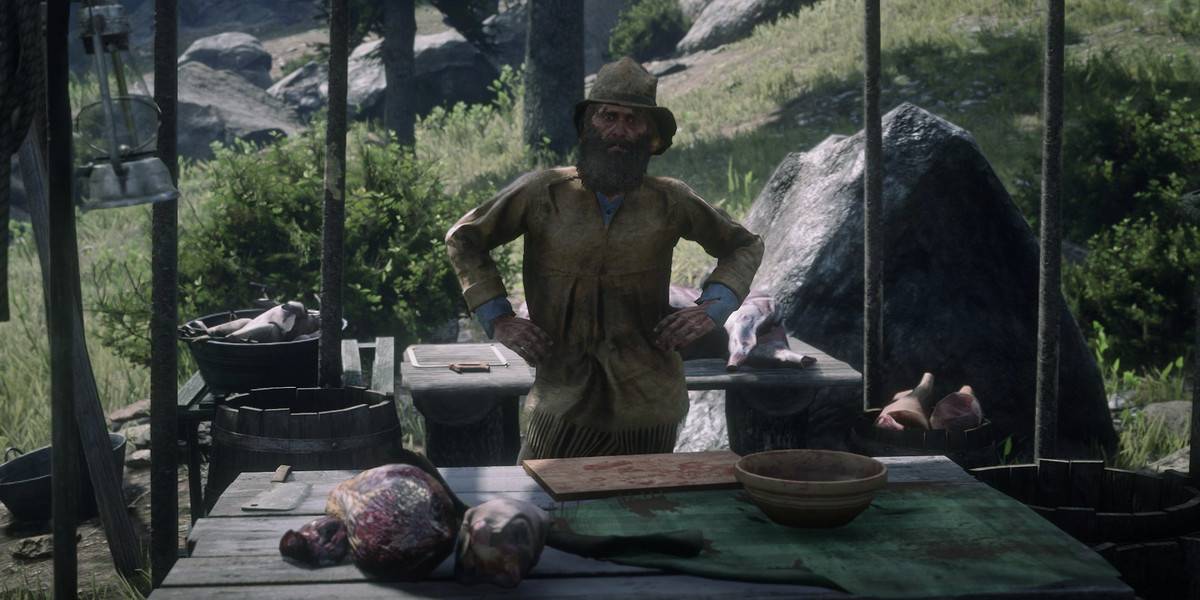 Red Dead Redemption 2 Character with Animal Parts