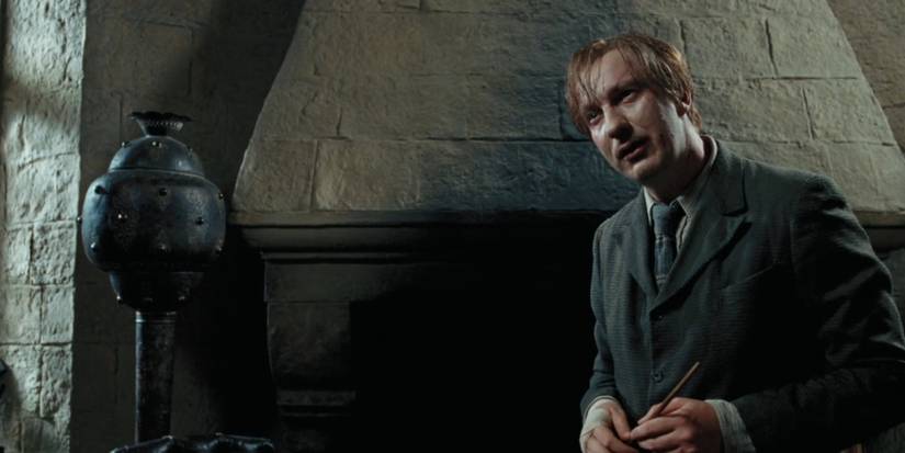 Remus Lupin prepares to leave Hogwarts in Harry Potter and the Prisoner of Azkaban.