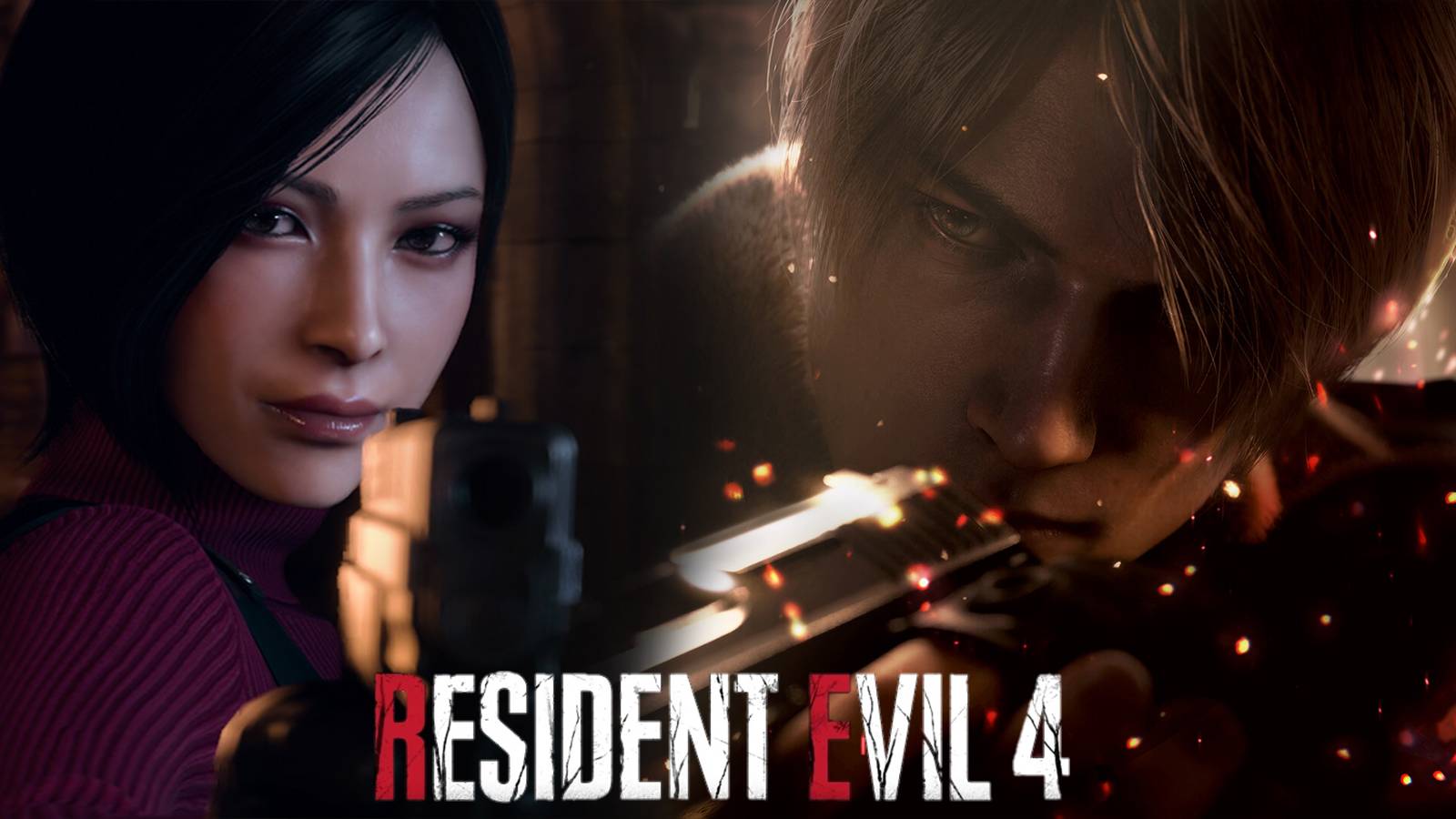 Resident Evil 4 remake Ada Wong next to Leon composite