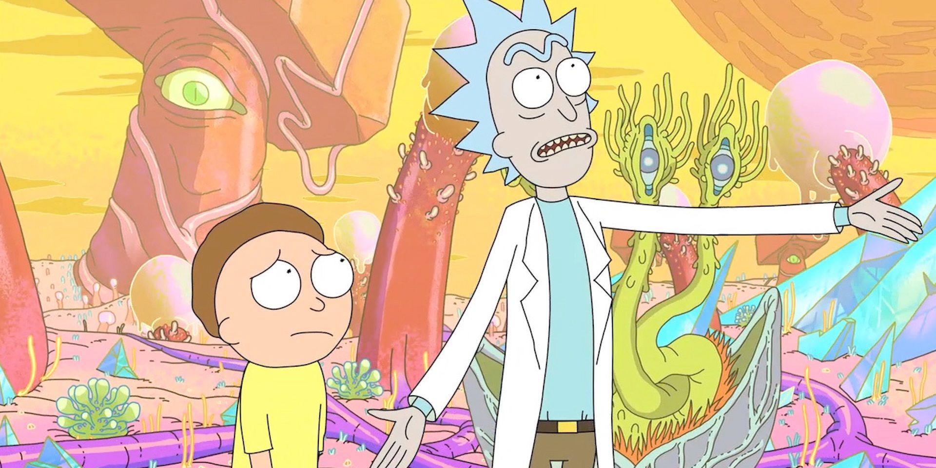 Rick and Morty on an alien planet