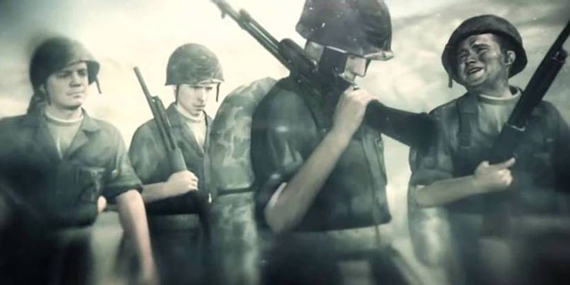 Rockstar Games Cole Phelps with his army regiment