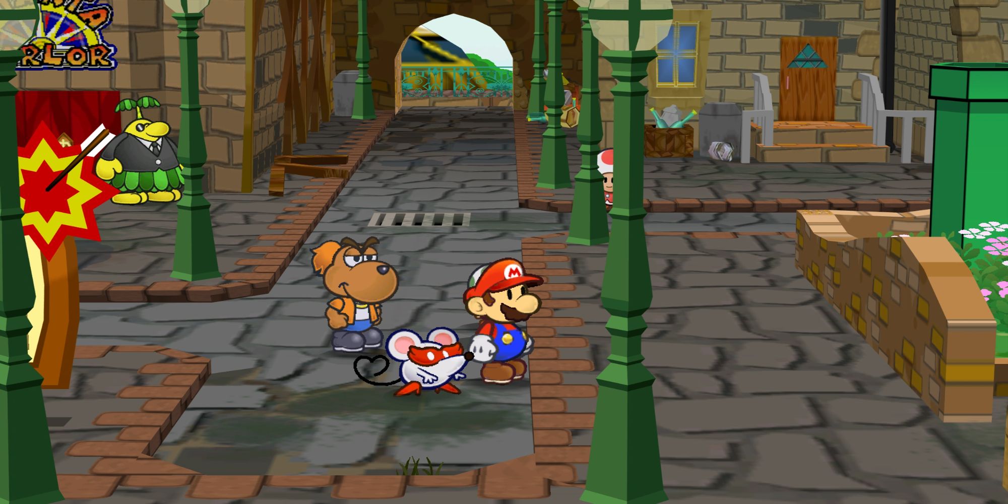 Mario exploring Rogueport