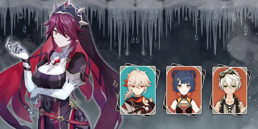 rosaria-kazuha-xiangling-and bennett melt team in genshin impact