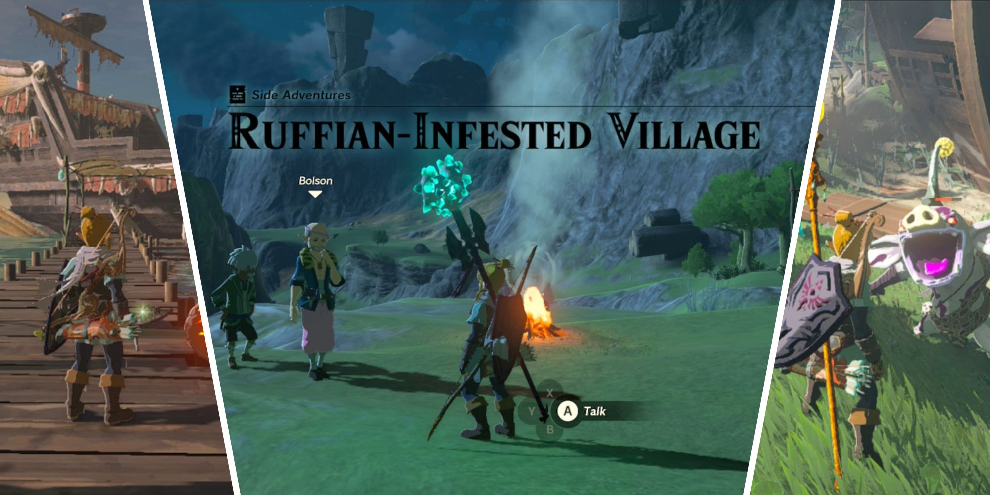 zelda tears of the kingdom lurelin village pirates ruffian-infested village
