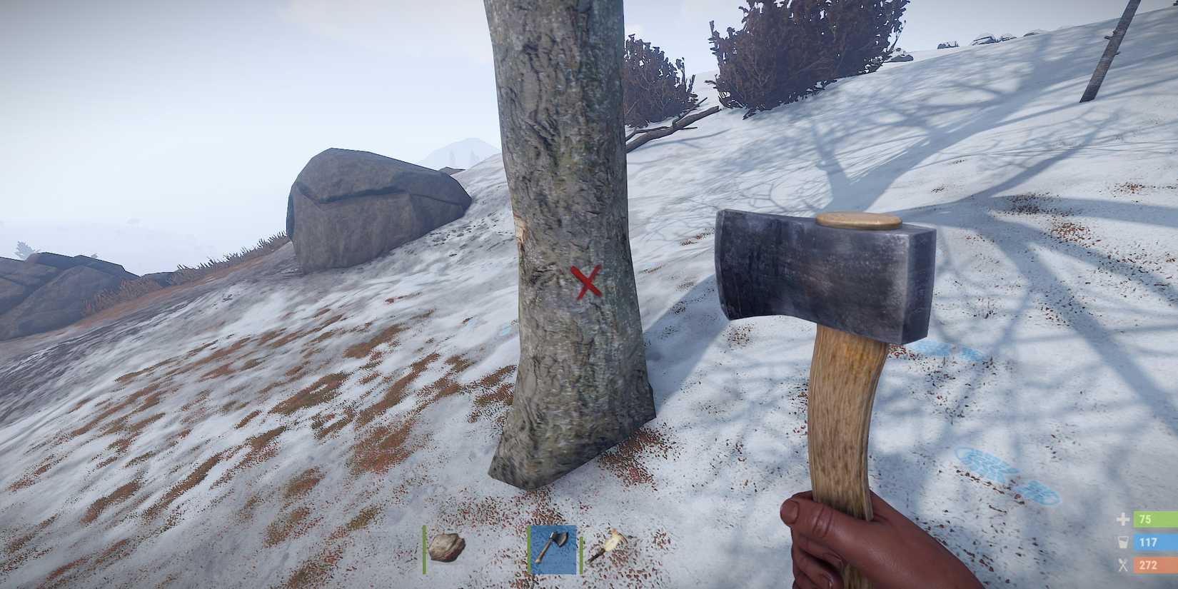 Rust farming trees critical hit mini game