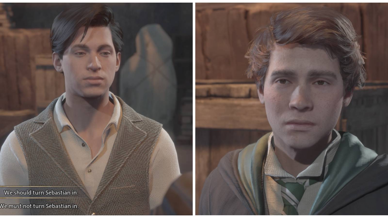 Turning Sebastian Sallow in in Hogwarts Legacy