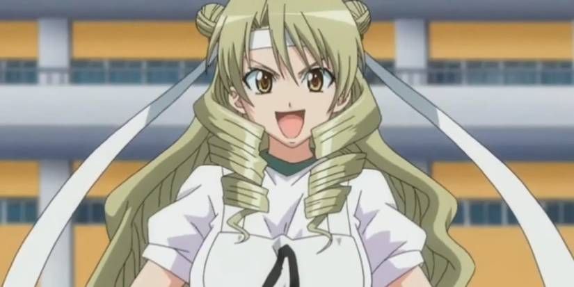 Saki Tenjouin participating in the school relay race in the To LOVE-Ru anime