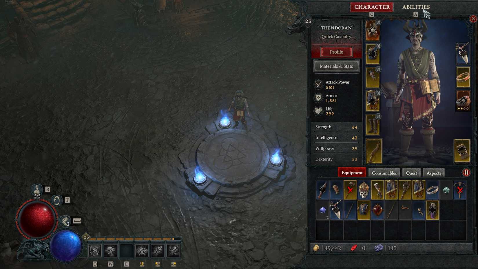 Diablo 4 Respec Points Refund Abilities Guide Character Inventory Menu Abilities Tab