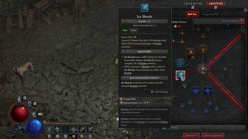 Diablo 4 Respec Points Refund Abilities Guide Ice Shards Skill Tree