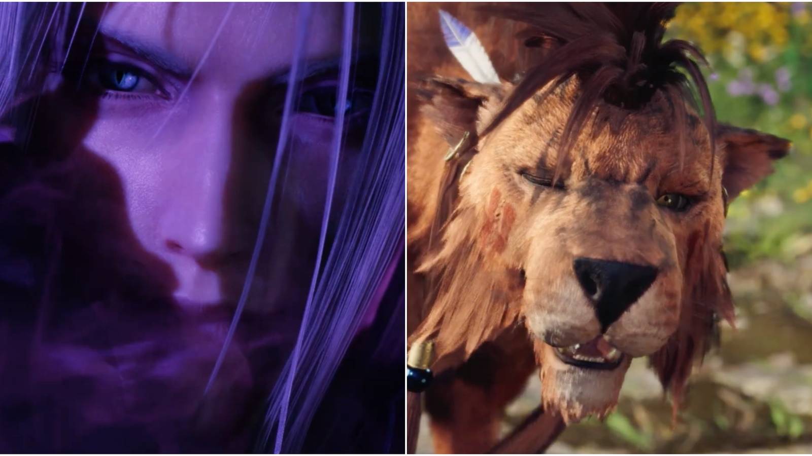 Sephiroth and Red 13 in Final Fantasy 7 Rebirth