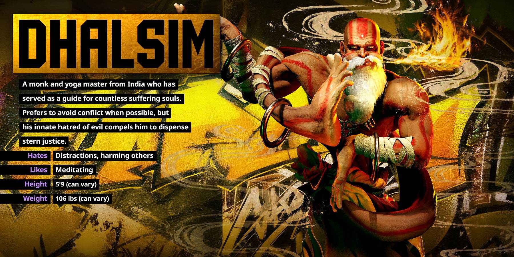 DHALSIM, STREET FIGHTER 6