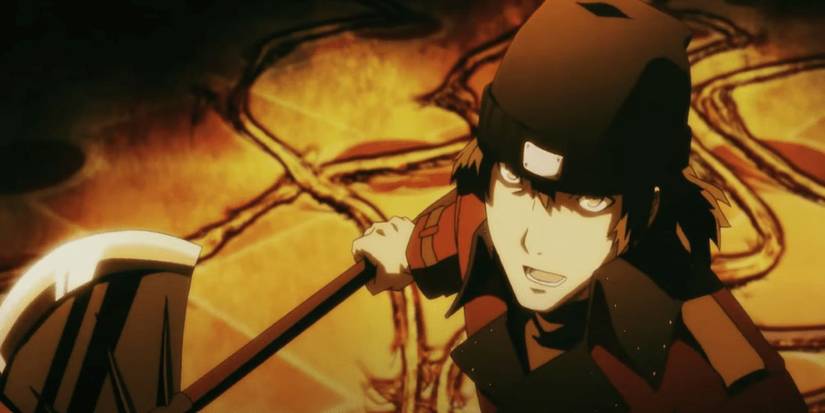 Shinjiro Aragaki in Tartarus with an axe in Persona 3