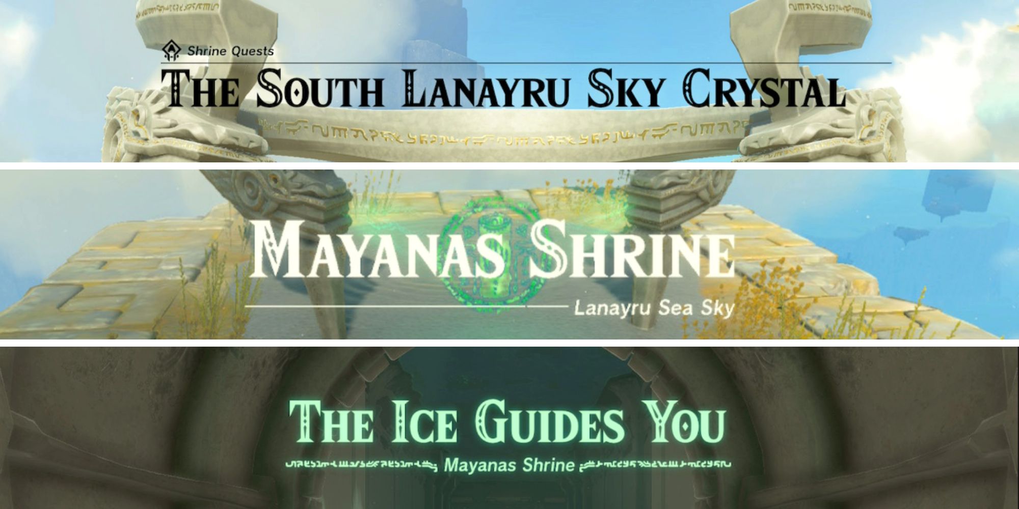 zelda tears of the kingdom mayanas shrine the south lanayru sky crystal the ice guides you