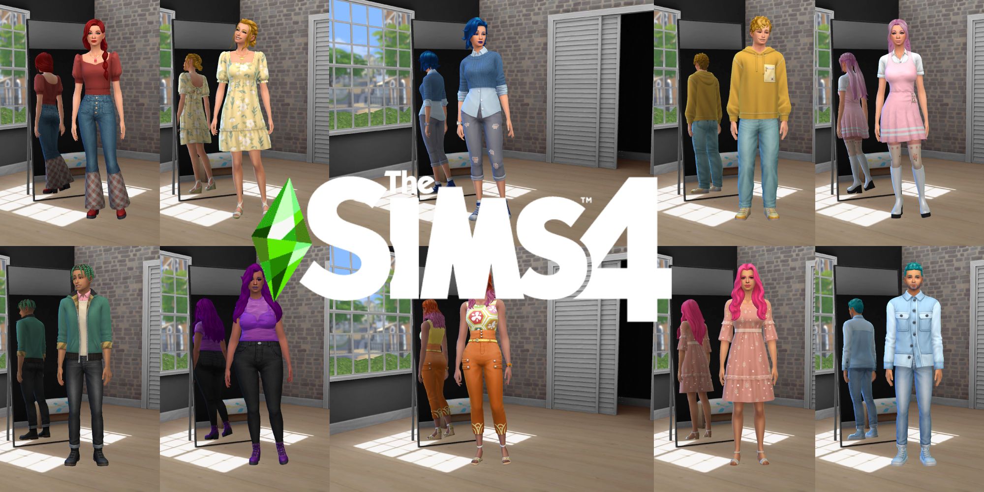 10 Sims with garden themed styles